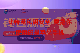 比特派私钥安全  要是你使用的是苹果手机