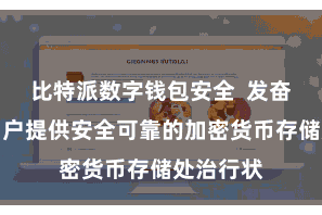 比特派数字钱包安全  发奋于于为用户提供安全可靠的加密货币存储处治行状